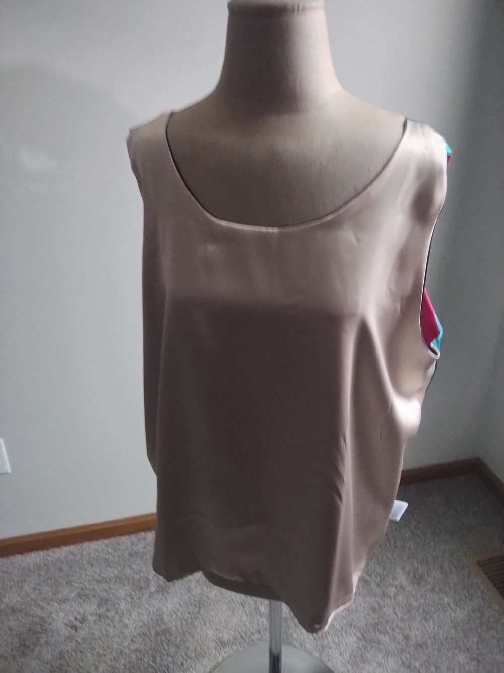 Elegant Reversible Satin Scoop-Neck Camisole